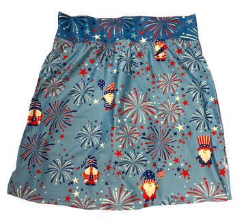 New Skort Obsession Fireworks & Gnomes Skort Size XS - 0