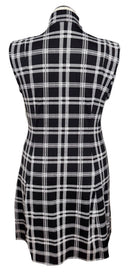 Kinona Black & White Plaid Dress w/ Hot Pink Peekaboo Size L MSP$159-2