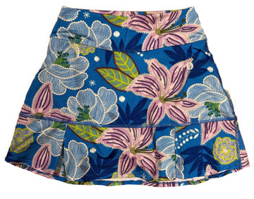 Dona Jo Multicolored Embroidery Floral Print Skort Size S MSP $82
