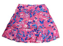 Dona Jo Pink and Blue Floral Stamp Skort Size S-1
