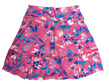Dona Jo Pink and Blue Floral Stamp Skort Size S - 0