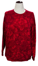 Athleta Women's Red Floral Crewneck Size S MSP$89-1