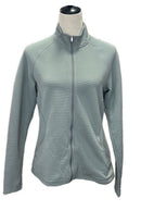 Women's Adidas Textured Gray Full-Zip Golf Jacket Size M-1