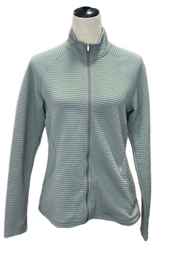Women's Adidas Textured Gray Full-Zip Golf Jacket Size M