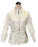Women's Sun Mountain White Full-Zip Rain Jacket Size M-1