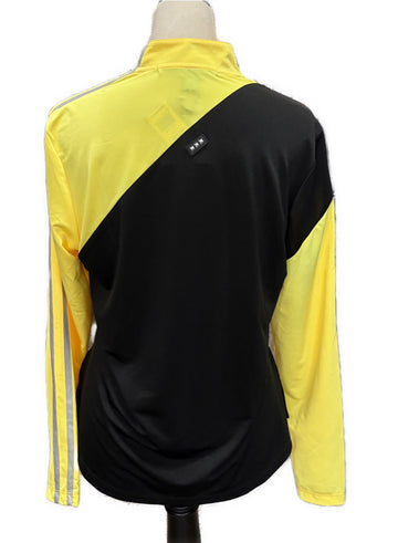 New Jamie Sadock Yellow, Silver & Black Full-Zip Colorblock Jacket Size M - 0