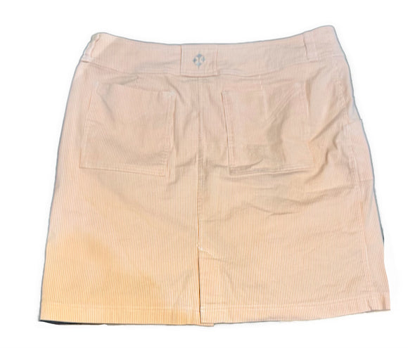 Jofit Orange & White Vertical Stripe Skort Size 10
