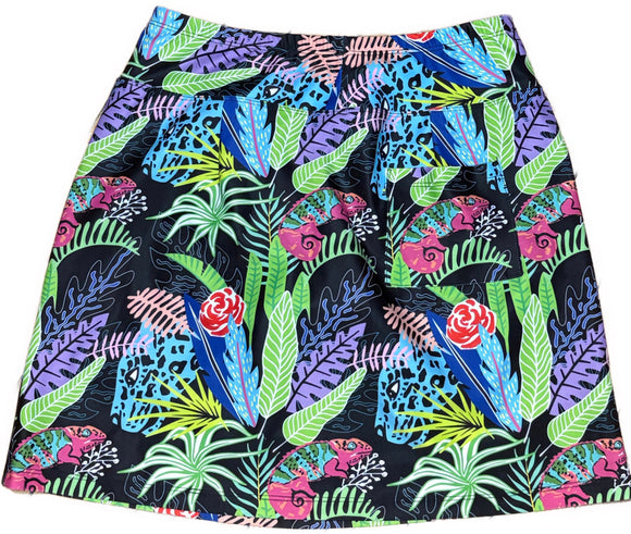 B-Skinz Women's Black Tropical Golf Skort Size S