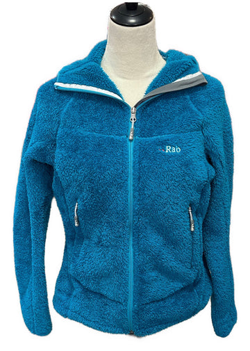 Women's Rab Teal Hooded Sherpa Fleece Jacket Size M MSP$150