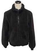 Zyia Active Black Teddy Sherpa Fleece Jacket Size M MSP$90-2