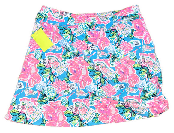Lulu B Women's Teal & Coral Floral Print Golf Skort Size S