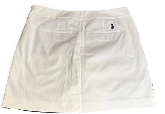 Polo Golf Ralph Lauren Women's White Golf Skort w/Navy & Green Accents Size 10