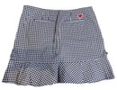 Polo Golf Ralph Lauren Women's Black & Navy Gingham Ruffled Golf Skort Size 10-2