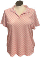 Nike Women's Pink & White Print Short Sleeve Golf Top Size XXL-1