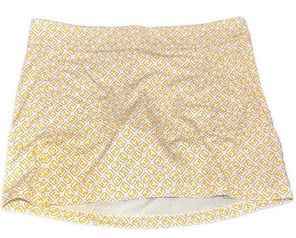 New J.Lindeberg Amelie Print Skort Yellow/White Size M MSP$95