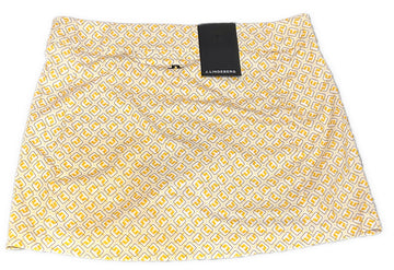 New J.Lindeberg Amelie Print Skort Yellow/White Size M MSP$95 - 0