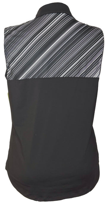 Lady Hagen Women's Black & White Striped Sleeveless Golf Top Size XL - 0