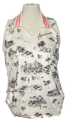 Lucky in Love Women's White "Amour" Print Sleeveless Top Size M-1