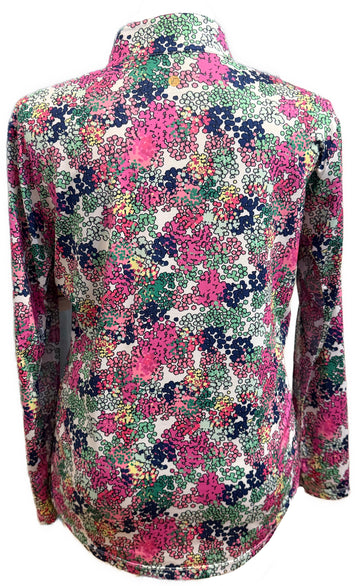 EP NY Multicolored Organic Floral Print Sun Shirt w/ Logo Size XL - 0