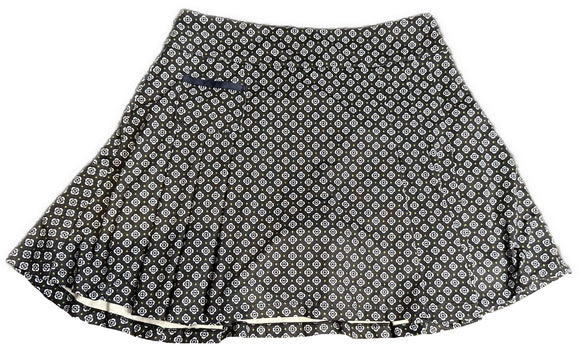 Scratch Seventy Women's Deep Navy Floral Pleated Golf Skort Size S