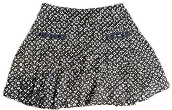 Scratch Seventy Women's Deep Navy Floral Pleated Golf Skort Size S
