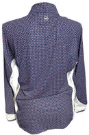Peter Millar Navy, White & Collar Flower Pullover w/ Logo Size XL MSP$145-2