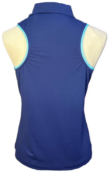 New EP NY Women's Sleeveless Racerback Polo - Inky Multi Size M - 0