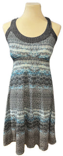 Prana Blue, Navy & Gray Tye Dye Print Tank Dress Size M-1