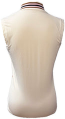 GGBlue Cream, Brown, Navy & Pink Sleeveless Mock Polo Size XS-2