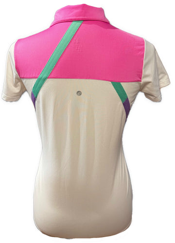 EP NY White & Pastel Colorblock Polo XS - 0