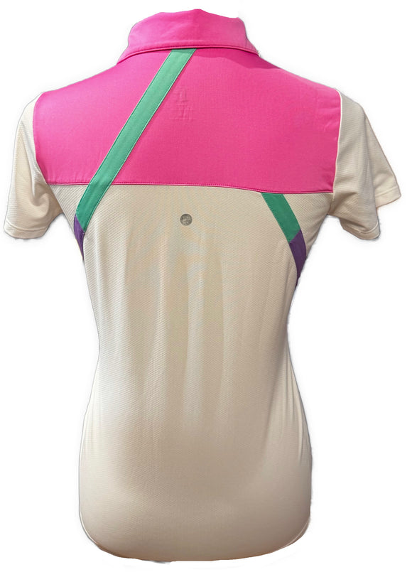 EP NY White & Pastel Colorblock Polo XS