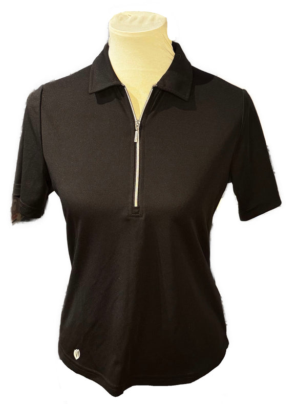 GGBlue luxe sport Black Short Sleeve Polo Size XS