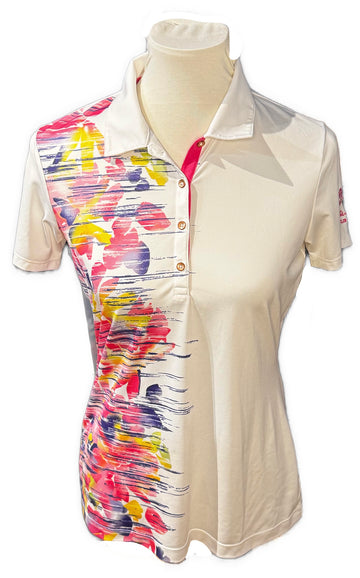 EP NY Watercolor Airbrush Floral Polo Size S