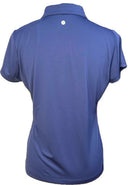 New EP NY Women's Short Sleeve Covered Zip Placket Polo - Inky Multi Size M MSP$84-2