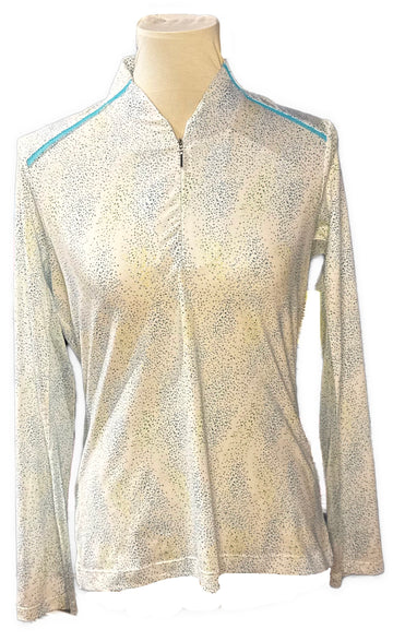 New EP NY Women's Night Sky Geo Print Pullover - White Multi Size M MSP$120