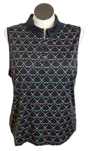 Emerald 18 Women's Black Golf Club Print Sleeveless Top Size XL-1