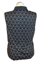 Emerald 18 Women's Black Golf Club Print Sleeveless Top Size XL-2