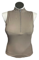 Greyson Light Brown Sleeveless Mock Neck Size L-1