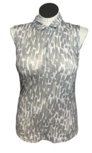 Puma Women's Gray & White Patterned Sleeveless Golf Top Size M-1