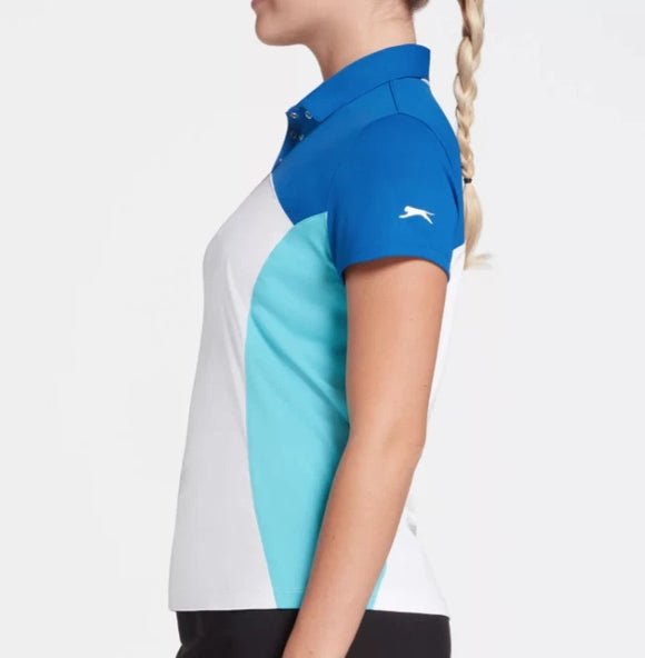 New Slazenger Women's Refresh Colorblock Polo - Deep Blue Size XXL MSP$55