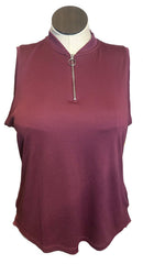 Nike Women's Plum Textured Sleeveless Golf Top Size XL-1