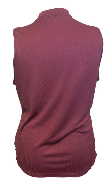 Nike Women's Plum Textured Sleeveless Golf Top Size XL - 0