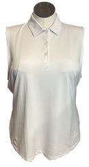 Greg Norman Women's Solid Pique Sleeveless Golf Top Size XL-1