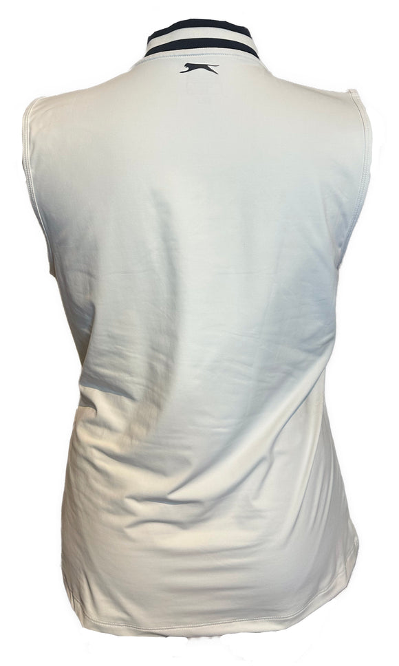 Slazenger Women's White Sleeveless Golf Top w/Black V-neck Size XL