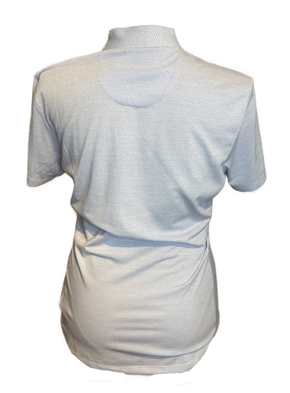 Greg Norman Women's White & Blue Print Short Sleeve Top Size XL