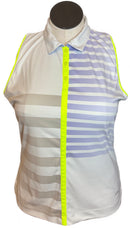 Slazenger Gray, Lavender & Neon Yellow Split Strip Sleeveless Size L-1