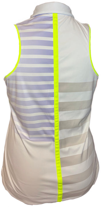 Slazenger Gray, Lavender & Neon Yellow Split Strip Sleeveless Size L - 0
