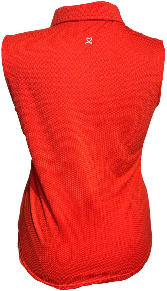 Daily Sports Textured Sleeveless Polo w/ Logo Size XL
