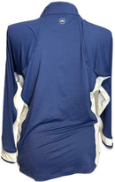 Peter Millar Navy & White Pullover w/ Orange Zipper Size XL-2