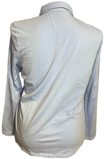 Renwick Periwinkle Long Sleeve Polo Size L - 0